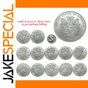 Set of 12 Vintage Liberty Eagle Coins