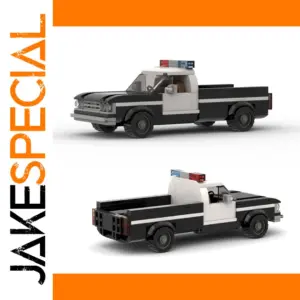 Police Pickup Truck Building Block Set