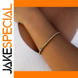 Gold Stainless Steel Snake Chain Bracelet