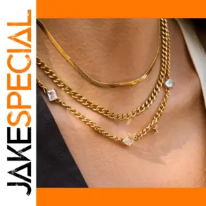 Gold-Toned Stainless Steel Layered Necklace