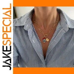 Gold Stainless Steel Sailboat Necklace