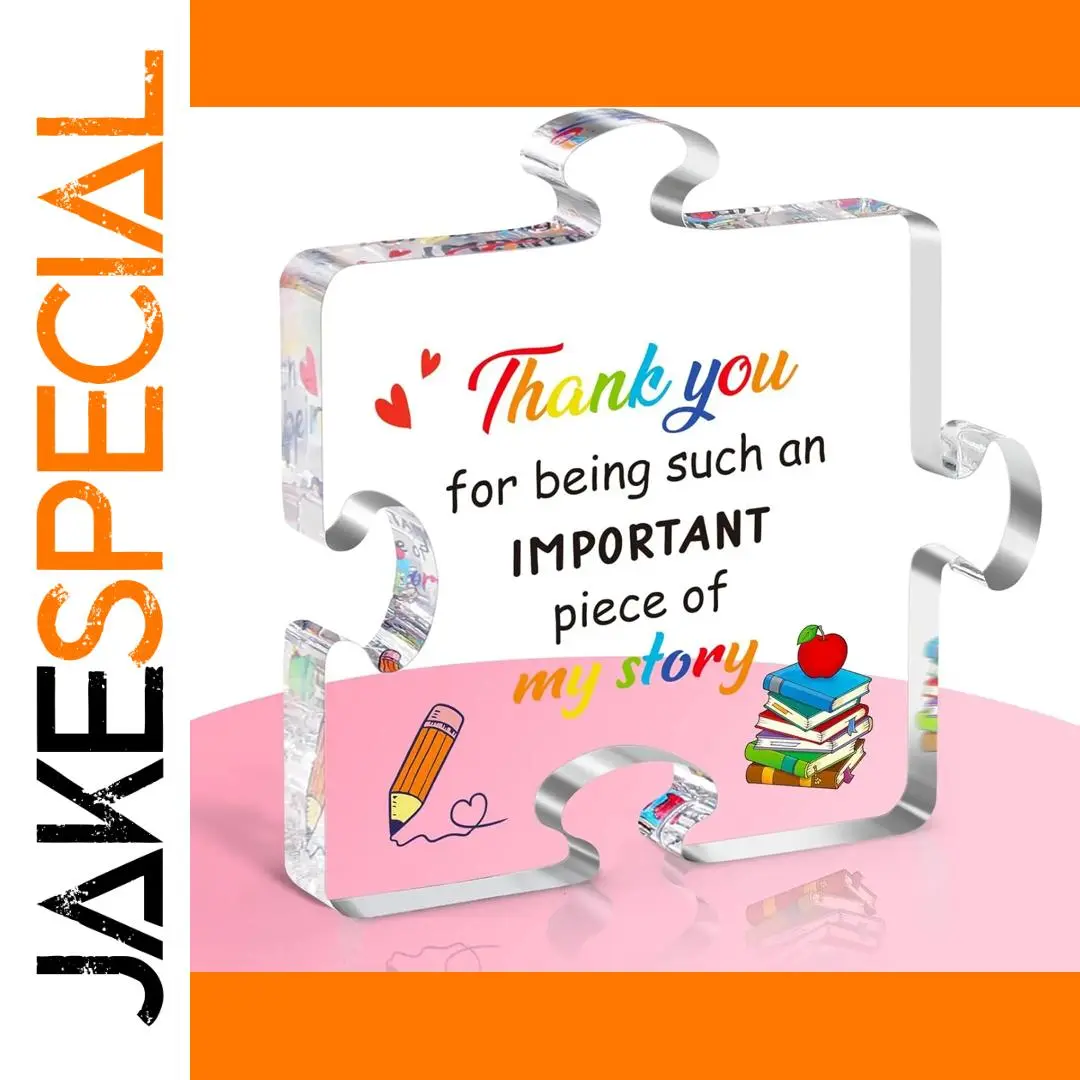 Bright Puzzle Piece Teacher Appreciation Plaque 1 Bright Puzzle Piece Teacher Appreciation Plaque