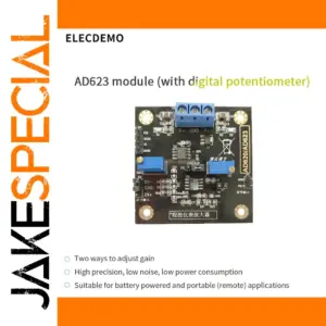 High-Precision AD623 Amplifier Module with Digital Potentiometer