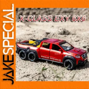 Red Off-Road 6X6 Diecast Truck Model