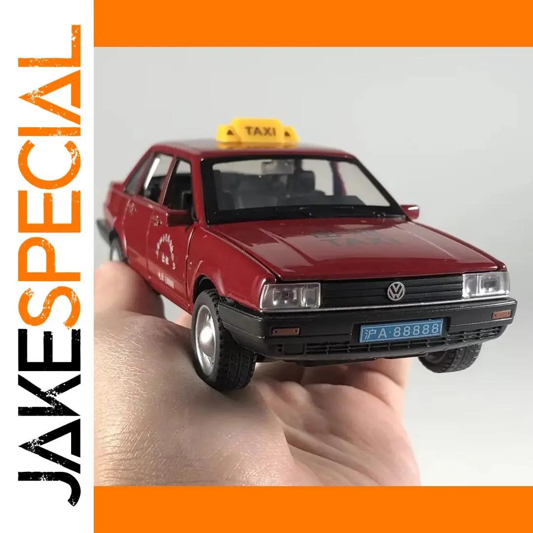 Red Volkswagen Santana Taxi diecast model 1:32 scale 1 Red Volkswagen Santana Taxi diecast model 1:32 scale