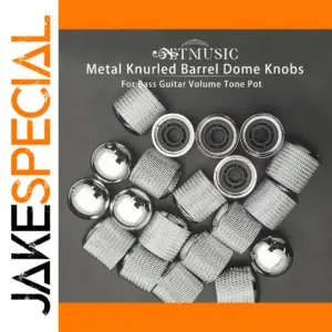 20-Piece Chrome Metal Control Knob Set for Bass