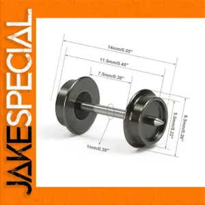 N Scale Model Train Wheelset 12 pcs 33" Diameter