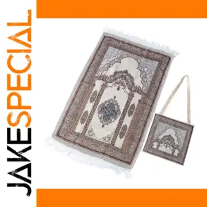 Traditional Prayer Rug with Floral Design