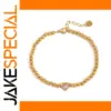 Gold Women's Heart Zirconia Bracelet