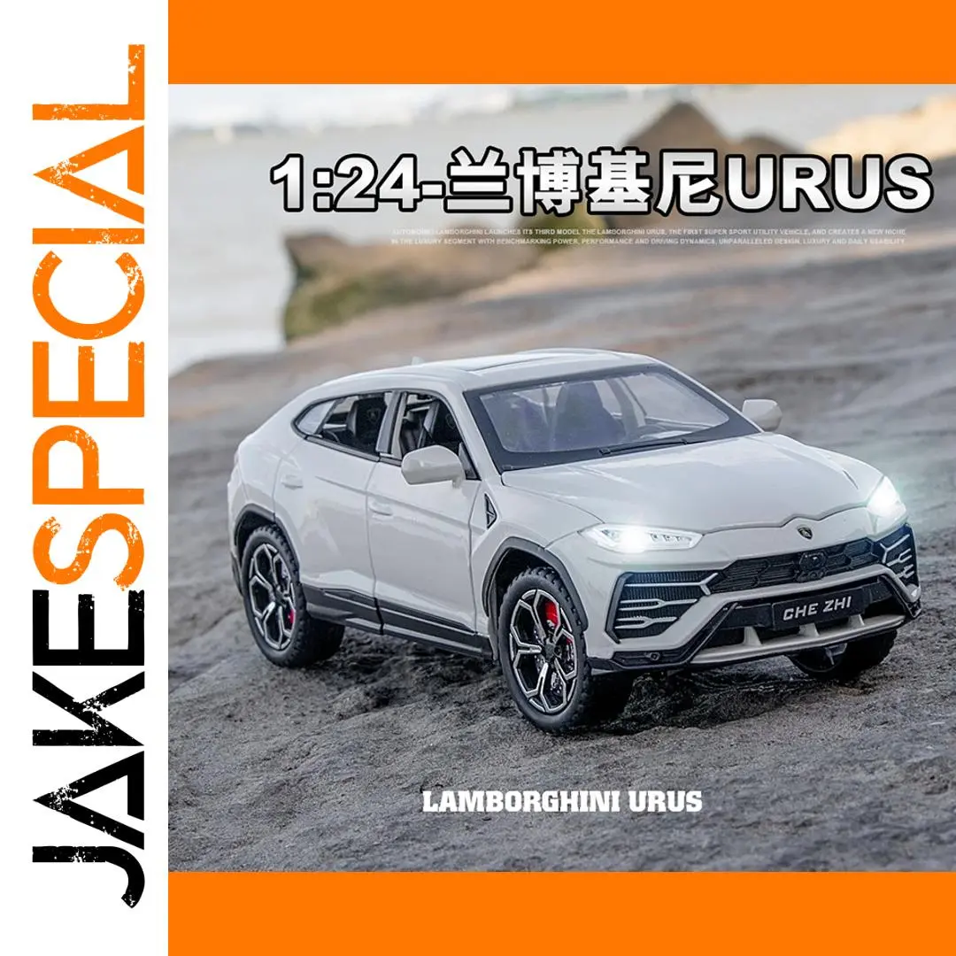 White Lamborghini Urus 1:24 Scale Diecast Model 1 White Lamborghini Urus 1:24 Scale Diecast Model
