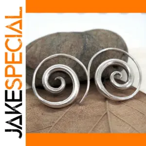 Vintage Ethnic Silver Geometric Drop Earrings