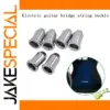Six Silver Electric Guitar Bridge Buckles