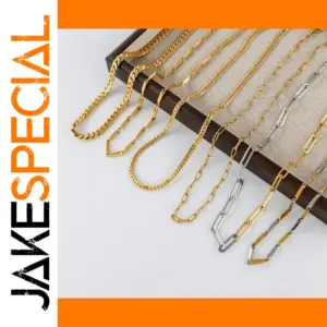 Stainless Steel Women's Necklace with Double Chain