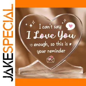 Heart-Shaped Acrylic Romantic Plaque