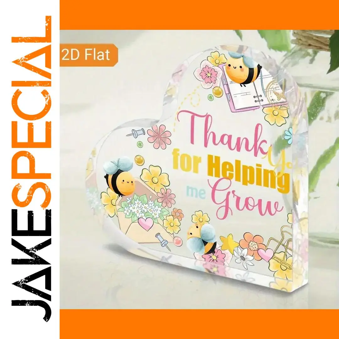 Vibrant Acrylic Heart Appreciation Ornament 1 Vibrant Acrylic Heart Appreciation Ornament