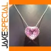 Pink Heart Pendant Necklace for Women