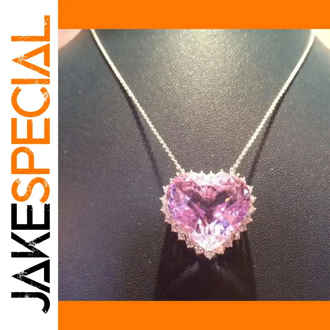 Pink Heart Pendant Necklace for Women 1 Pink Heart Pendant Necklace for Women