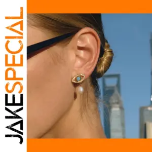 Stainless Steel Earrings with Devil's Eye