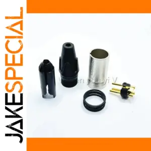 Professional 100 XLR Connectors Set, 3P, Gold-Plated
