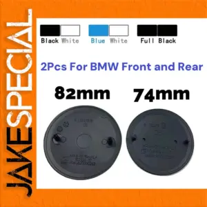 BMW Emblem Set for Front & Rear (74mm & 82mm)