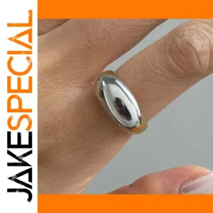 Stainless Steel Gold Oval Ring for Women