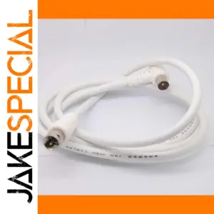 High-Quality 1.5m White TV Antenna Flylead Cable