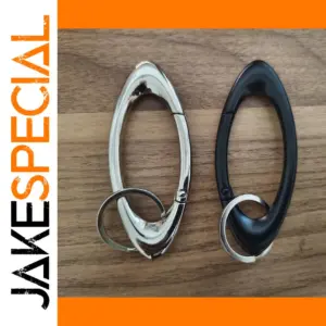 Metal Oval Carabiner Keychain in Black or Gold