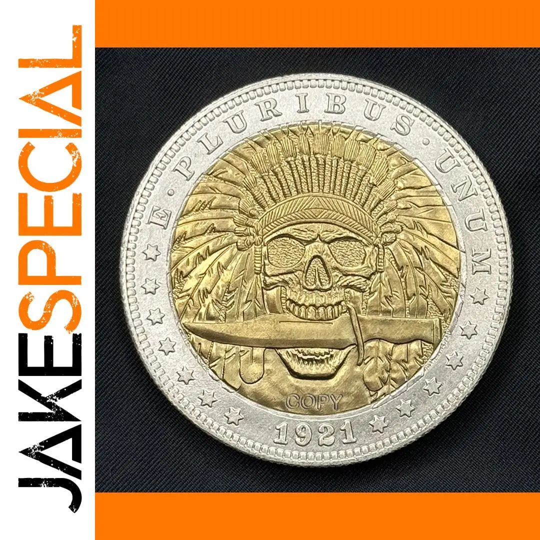 1921 American Skeleton Copper Coin 1 1921 American Skeleton Copper Coin