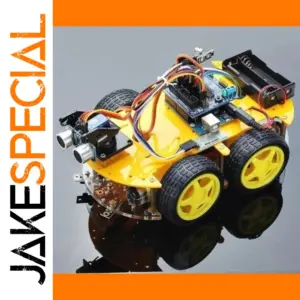 Vibrant Yellow 4WD Smart Robot Car Kit