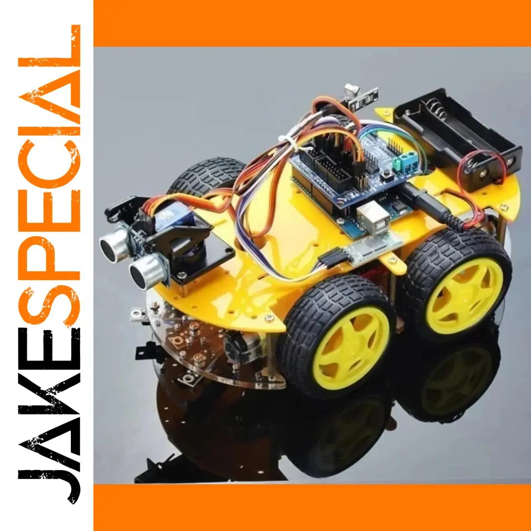 Vibrant Yellow 4WD Smart Robot Car Kit 1 Vibrant Yellow 4WD Smart Robot Car Kit
