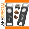 KEJIAR 3-in-1 Black Cigar Cutter with Bottle Opener