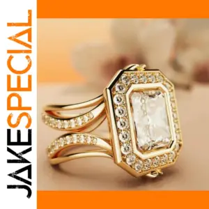 Geometric Cocktail Ring in Gold, Silver, or Rose Gold