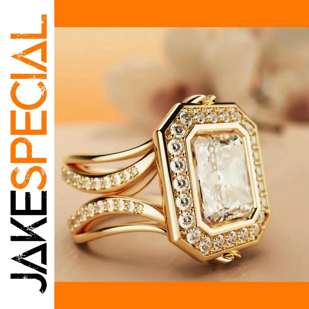 Geometric Cocktail Ring in Gold, Silver, or Rose Gold 1 Geometric Cocktail Ring in Gold, Silver, or Rose Gold