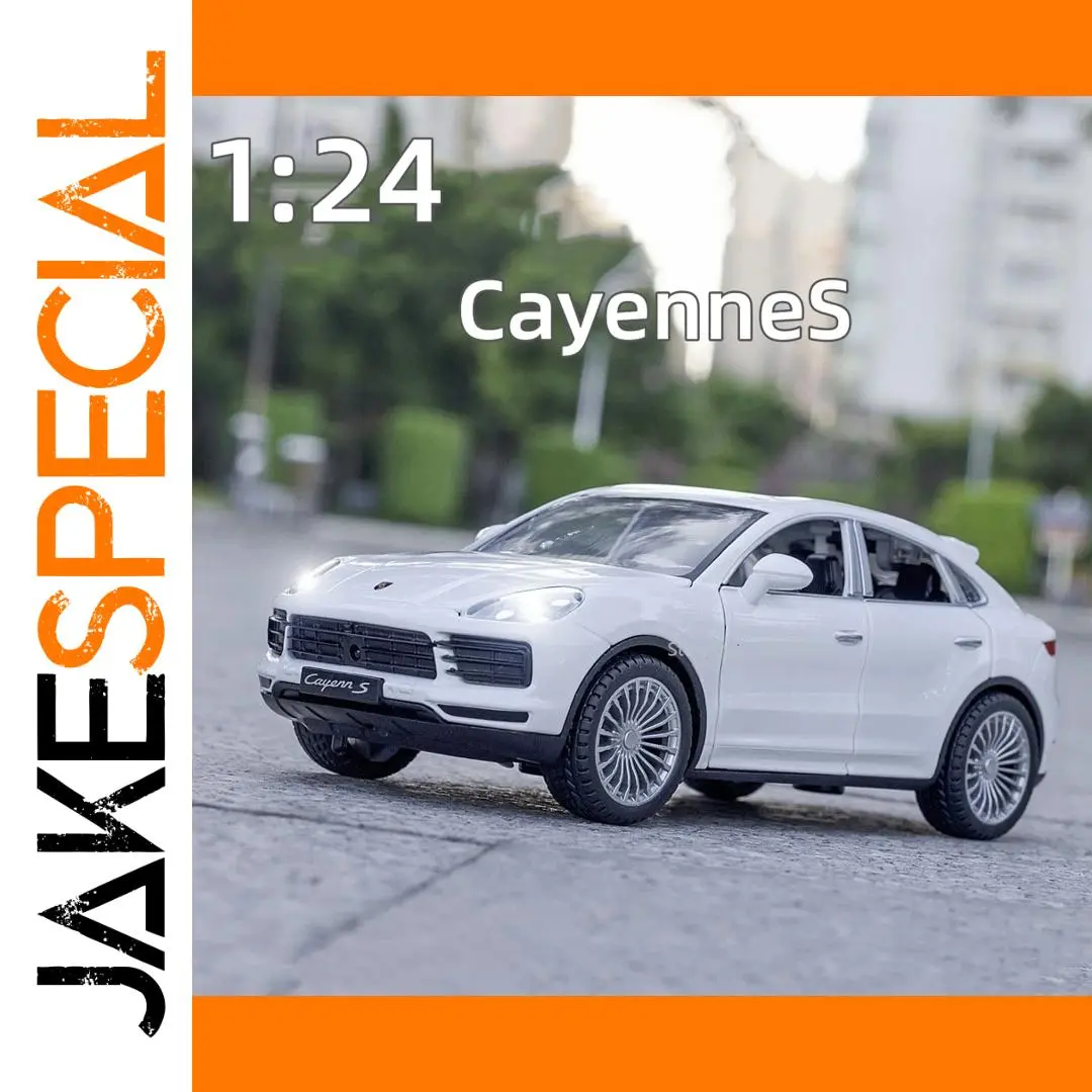 White 1:24 Scale Porsche Cayenne S Model Car 1 White 1:24 Scale Porsche Cayenne S Model Car