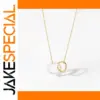 Elegant Stainless Steel Pearl and Gold Necklace