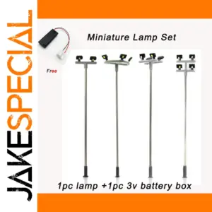 HO Miniature Street Lamp Set with LED Illumination
