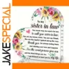 Heart-Shaped Acrylic Keepsake for Sister-in-Law