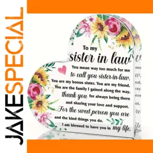 Heart-Shaped Acrylic Keepsake for Sister-in-Law