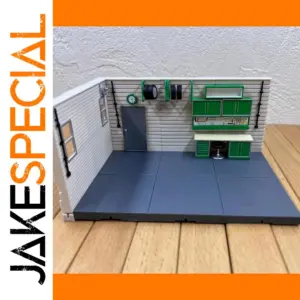 Detailed 1/43 Auto Repair Shop Scene Model