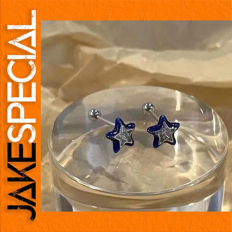 Discover the Charm of the Y2k Blue Crystal Star Earrings 1 1c3ccb301c1e4db589aeca98 product image