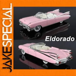 Vintage Pink Cadillac Eldorado 1:24 Diecast Model