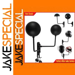 Modern Dual Helmet Rack with Rotatable Support