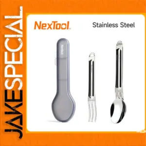 Titanium Camping Utensil Set with Storage Case