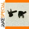 Black 3-Blade RC Boat Propellers Set 10mm Diameter