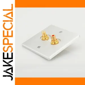 High-End Wall-Mounted RCA Socket with Gold Plated Connectors