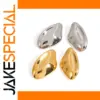 Modern Stainless Steel Pebble Earrings Set