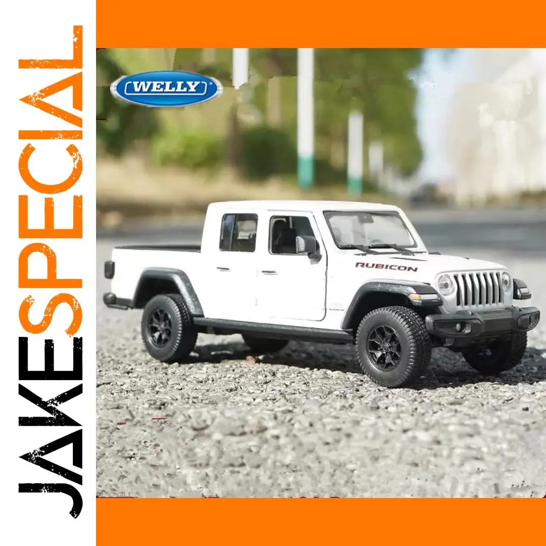 White 1:27 Scale Jeep Wrangler Rubicon Diecast Model 1 White 1:27 Scale Jeep Wrangler Rubicon Diecast Model
