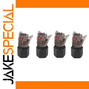 Glow-in-the-Dark Devil Duck Valve Caps for Vehicles