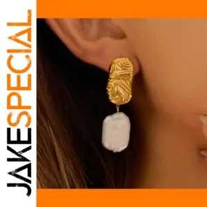 Stainless Steel Pearl Drop Earrings