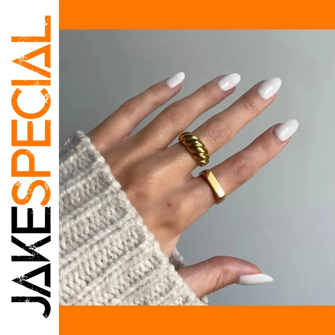 Geometric Gold Stainless Steel Ring 1 Geometric Gold Stainless Steel Ring